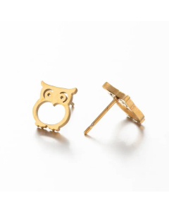 Women Simple Style Animal Stainless Steel No Inlaid Ear Studs Stainless Steel Earrings