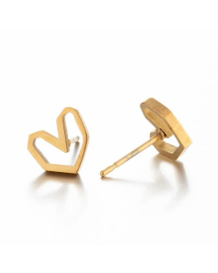 Women Simple Style Geometric Stainless Steel No Inlaid Ear Studs Stainless Steel Earrings