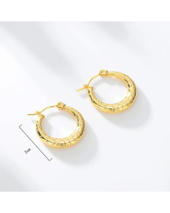 Unisex Vintage Style Circle Stainless Steel Earrings Plating Stainless Steel Earrings