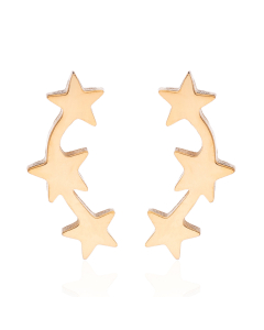 Women Simple Style Korean Style Star Stainless Steel No Inlaid Ear Studs Stainless Steel Earrings