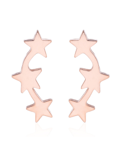 Women Simple Style Korean Style Star Stainless Steel No Inlaid Ear Studs Stainless Steel Earrings