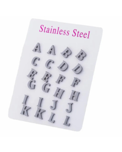 Women Fashion Simple Style Letter Stainless Steel No Inlaid Ear Studs Stainless Steel Earrings