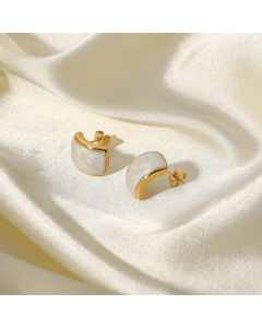 Women Fashion Simple Style Geometric Stainless Steel No Inlaid Earrings Plating Stainless Steel Earrings