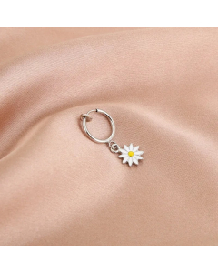 Sweet Daisy Stainless Steel Hoop Earrings Stainless Steel Earrings