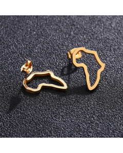 Simple Style Map Stainless Steel Ear Studs Plating No Inlaid Stainless Steel Earrings