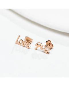 Fashion Letter Titanium Steel Ear Studs Plating No Inlaid Stainless Steel Earrings