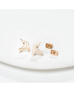 Fashion Bird Titanium Steel Ear Studs Plating No Inlaid Stainless Steel Earrings