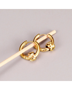 Simple Style Geometric Titanium Steel Earrings Side Stripe Stainless Steel Earrings