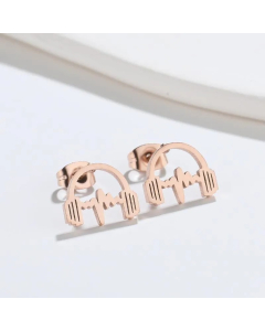 Simple Style Headset Titanium Steel Ear Studs Plating No Inlaid Stainless Steel Earrings