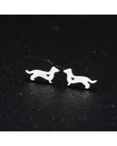 Fashion Dog Stainless Steel Earrings Ear Studs Plating No Inlaid Stainless Steel Earrings