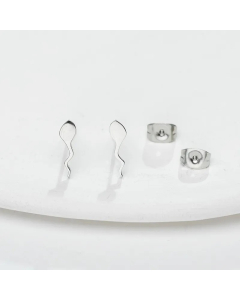 Fashion Tadpole Titanium Steel Ear Studs Plating No Inlaid Stainless Steel Earrings