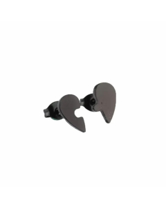 Fashion Heart Shape Titanium Steel Ear Studs Plating No Inlaid Stainless Steel Earrings