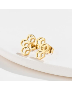 Simple Style Geometric Titanium Steel Ear Studs Plating No Inlaid Stainless Steel Earrings