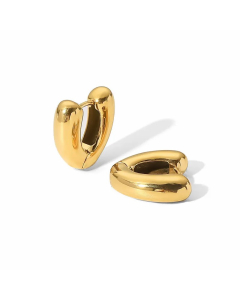 Fashion V Shape Stainless Steel Earrings Gold Plated Stainless Steel Earrings