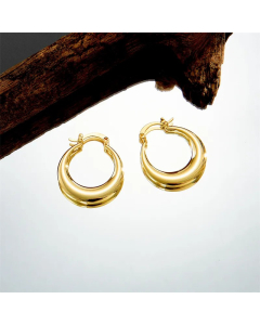 Retro Geometric Alloy Hoop Earrings Plating Copper Earrings