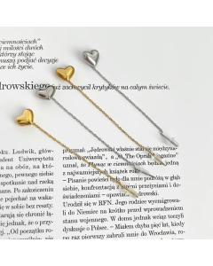 Simple Style Tassel Heart Shape Stainless Steel Earrings