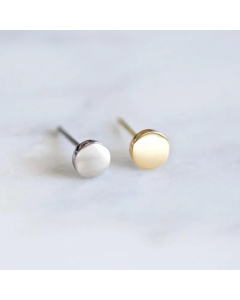 Simple Style Geometric Stainless Steel Ear Studs Gold Plated Stainless Steel Earrings