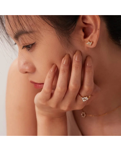 Fashion Geometric Stainless Steel Ear Studs Plating Zircon Stainless Steel Earrings