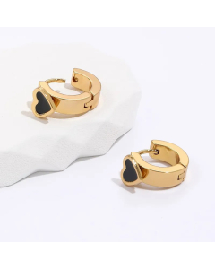 Fashion Heart Shape Steel Earrings Plating Stainless Steel Earrings