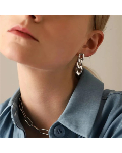 Fashion Geometric Stainless Steel Earrings Patchwork Stainless Steel Earrings