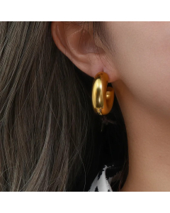 Retro Geometric Stainless Steel Earrings Plating Stainless Steel Earrings