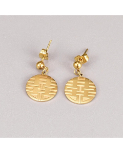 Ethnic Style Ethnic Stainless Steel Drop Earrings Plating Stainless Steel Earrings