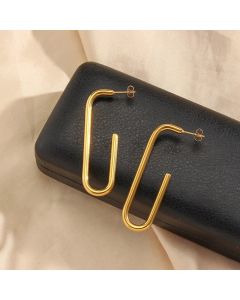 Exaggerated Geometric Stainless Steel Earrings Plating Stainless Steel Earrings