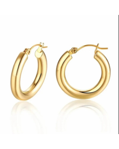 Fashion Geometric Stainless Steel Hoop Earrings Plating Stainless Steel Earrings