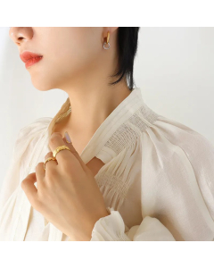 Fashion Geometric Titanium Steel Earrings Splicing Stainless Steel Earrings