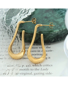 Simple Style Water Droplets Titanium Steel Earrings Stainless Steel Earrings