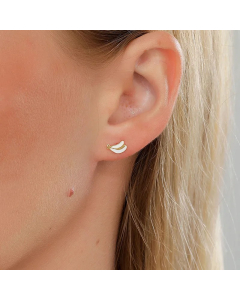 Sweet Banana Stainless Steel Steel Ear Studs Plating Stainless Steel Earrings
