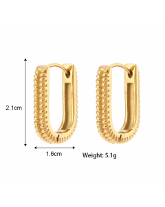 Fashion Geometric Stainless Steel Earrings Plating Gold Plated Stainless Steel Earrings