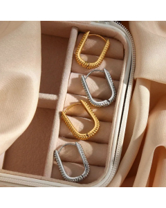Fashion Geometric Stainless Steel Earrings Plating Stainless Steel Earrings