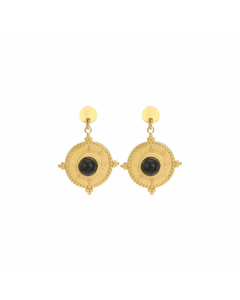 Fashion Geometric Stainless Steel Earrings Plating Natural Stone Stainless Steel Earrings