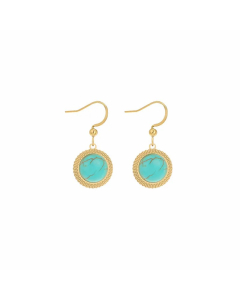 Fashion Geometric Stainless Steel Earrings Plating Turquoise Stainless Steel Earrings