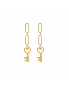 Fashion Key Stainless Steel Earrings Plating Stainless Steel Earrings
