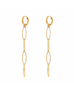 Simple Style Geometric Stainless Steel Earrings Plating Stainless Steel Earrings