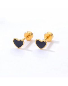 Simple Style Heart Shape Stainless Steel Ear Studs Stainless Steel Earrings
