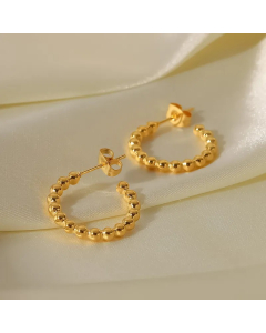 Simple Style C Shape Stainless Steel Ear Studs Plating Stainless Steel Earrings