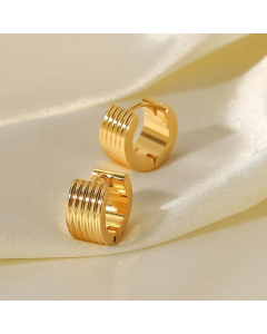 Simple Style C Shape Stainless Steel Hoop Earrings Plating Stainless Steel Earrings