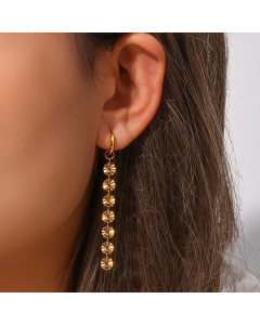 Fashion Snowflake Stainless Steel Drop Earrings Tassel Stainless Steel Earrings