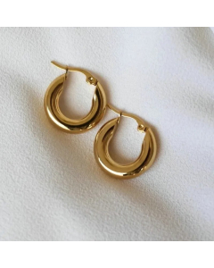 Retro Geometric Stainless Steel Earrings Plating Stainless Steel Earrings - Top View