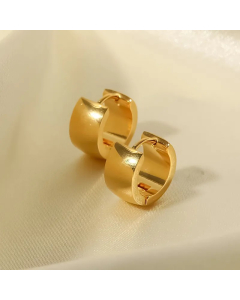 Fashion Solid Color Stainless Steel Earrings Gold Plated Stainless Steel Earrings