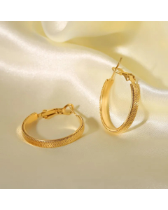 Fashion Solid Color Stainless Steel Earrings Gold Plated Stainless Steel Earrings