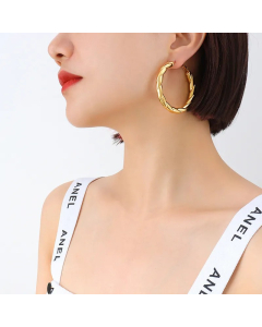 French Style Solid Color Titanium Steel Earrings Stainless Steel Earrings
