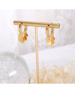 Fashion Round Titanium Steel Earrings Plating Stainless Steel Earrings