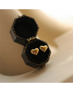 Simple Style Heart Shape Stainless Steel Ear Studs Stainless Steel Earrings