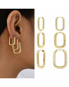 Simple Style Heart Shape Stainless Steel Earrings Plating Stainless Steel Earrings 1 Pair