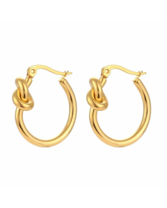 Simple Style Circle Stainless Steel Earrings Plating Stainless Steel Earrings