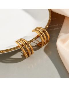 Fashion Geometric Stainless Steel Earrings Plating Stainless Steel Earrings